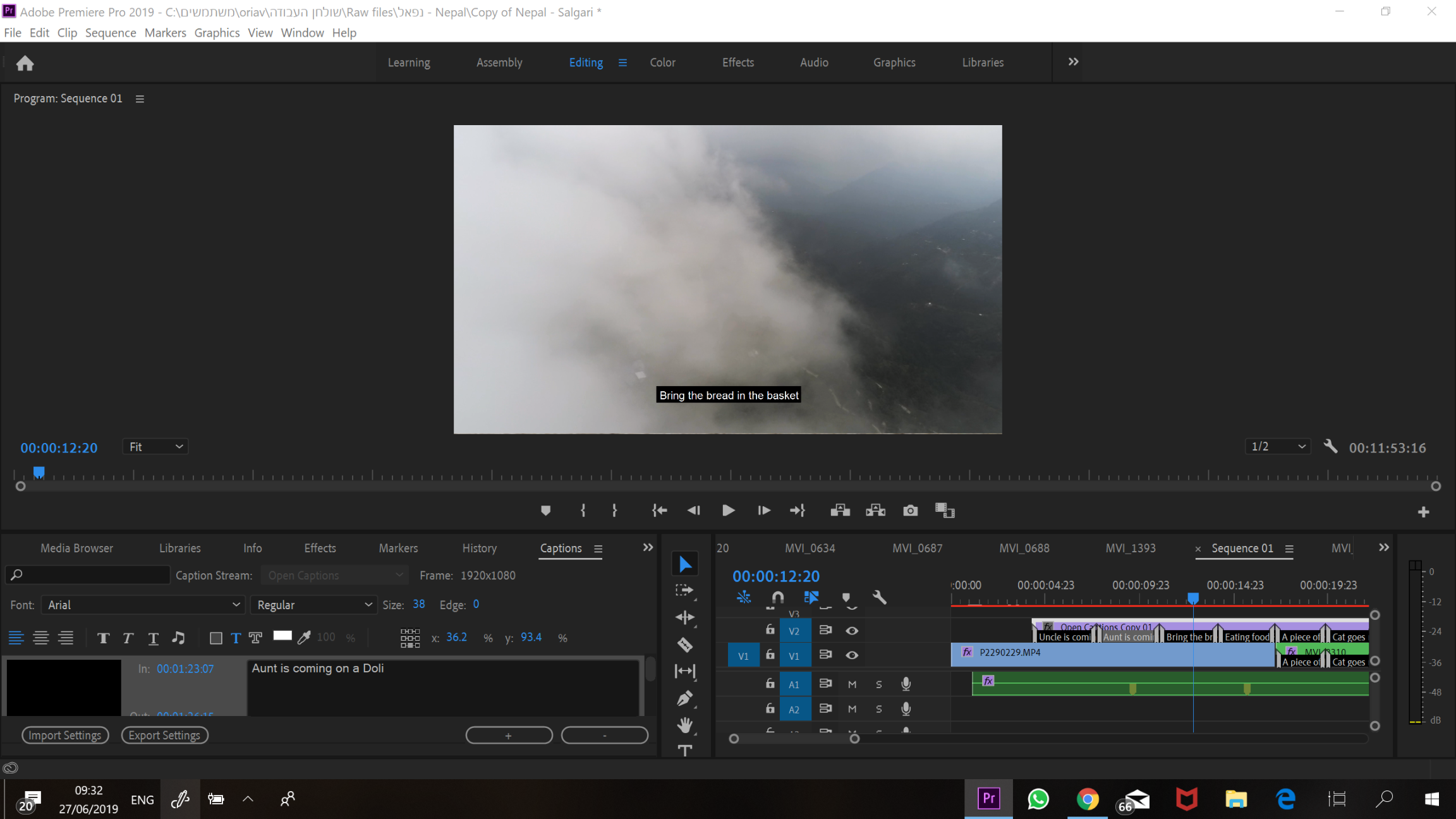 Premiere pro open captions vs best sale open subtitling